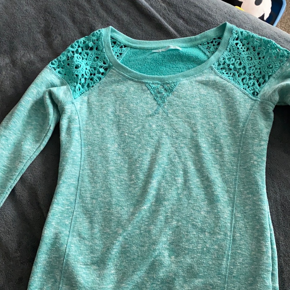 Maurices lace shoulder sweatshirt
